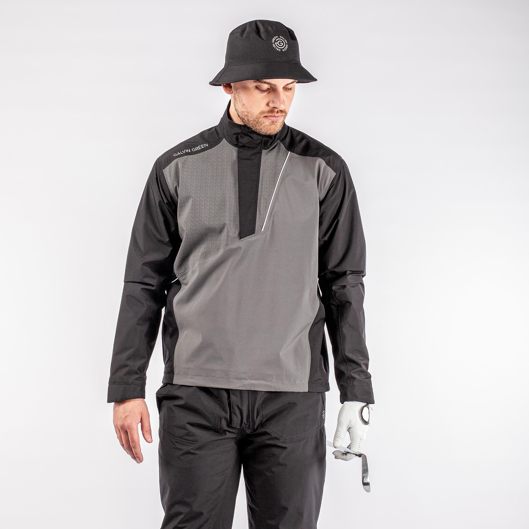 Galvin Green Axley Gore-Tex Mens Waterproof Golf Jacket Black/Forged Iron